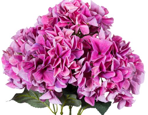 Künstliche Blumen und Früchte Rosa Hortensie, SEHR GROßER künstlicher Blumenstrauß
