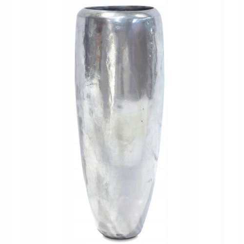 Töpfe und Pflanzgefäße für den Außenbereich und den Garten Fleurami Blumentopf 30 cm x 30 x 80 cm Fiberglas Chrom, Grau- und Silbertöne