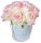 BLUMENKASTENROSEN rosa gelbe Gummi-Silikonrose
