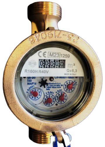 Wasserzähler DN25 L-160 6,3m3/h 1" R160 Klasse C Bein. 2024!