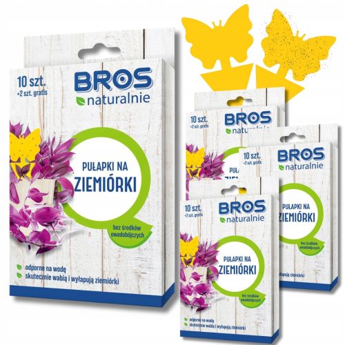 Pflanzenschutzmittel Natürliche Klebefalle für Regenwürmer, Gelber Schmetterling, 10 Stück + 2 gratis Bros. N