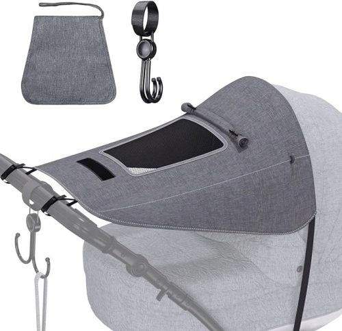  Regenschirm für einen Kinderwagen SEGELGEHÄUSE FÜR KINDERWAGEN GROß GRAU 88 cm grau + Karton mit separatem Deckel 20 cm x 15 cm x 25 cm 1 Stk.