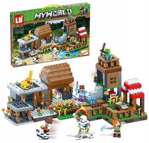  BLÖCKE Minecraft FARM VILLAGE 778 Teile 7 LED-FIGUREN