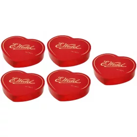   Exklusive WEDEL Od Serca Pralinen in dekorativer Dose - 5x 263g Set