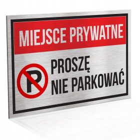 Schild 20x30 Privater Bereich, kein Parkplatz aus Aluminium