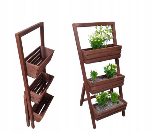  Springos Blumenständer 114 cm Holz