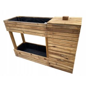  Mini-Gewächshaus 35 cm x 120 cm aus Holz