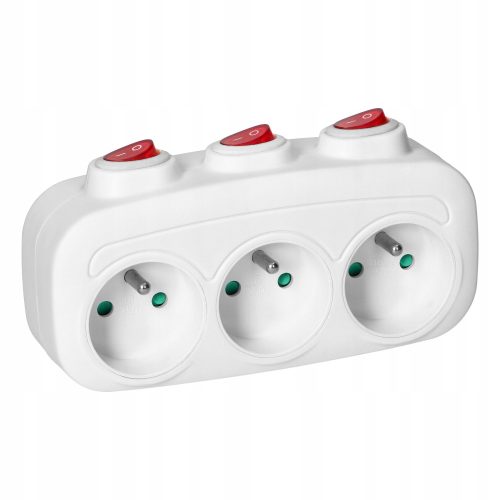 Virone Steckdose, Splitter, weiß