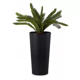    HowHomely Blumentopf 57 cm x 29,5 x 57 cm Durchmesser 30 cm Kunststoff schwarz