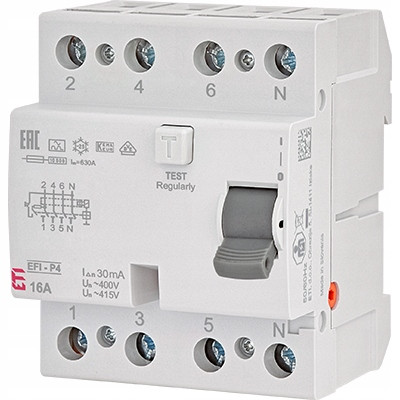 ETI Polam 400 V IP20 40 A Fehlerstromschutzschalter