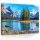  Bild Berge, See, Natur, Blick auf Leinwand, Wand, Schlafzimmer, Wohnzimmer, 100 x 70 cm
