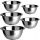 Küchenschüsseln Metallschüsseln, 5er-Set Krisberg-Edelstahlschüsseln 16/18/24/26/30
