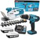  Akku-Elektroschere von Makita 20 cm 18 V + Akku-Schraubendreher von Makita 18 V HP488DWAE