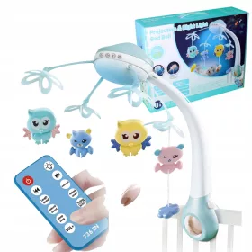  Sferatoawek Kinderbett-Mobile mit Fernbedienung, blau