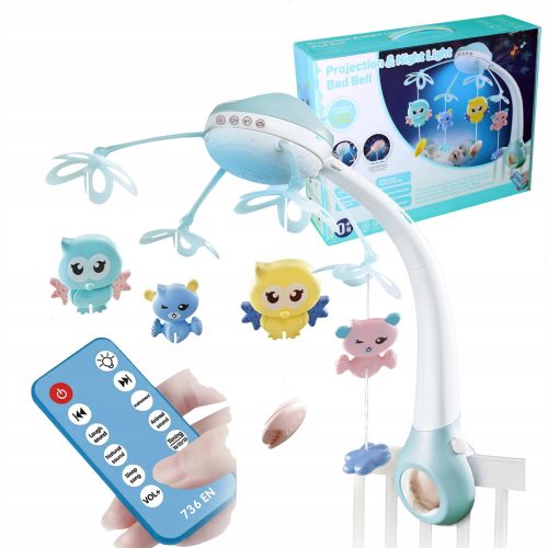  Sferatoawek Kinderbett-Mobile mit Fernbedienung, blau