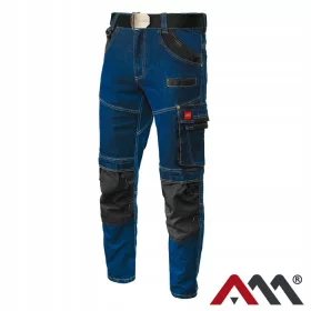 REDA BHP JEANS STRETCH BLUE lange Arbeitshose, Größe 3XL