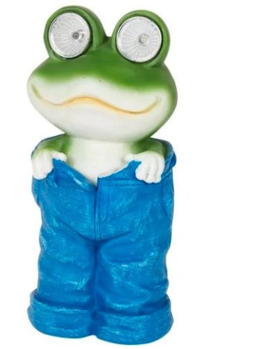  Figur Solar-Froschlampe, grüner Gartenfrosch, groß