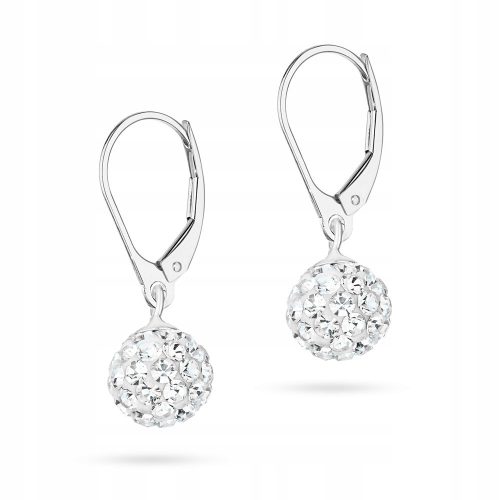  SILBERNE OHRRINGE pr. 925 Swarovski-Kristalle