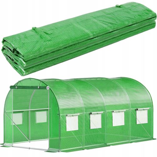 Folientunnel, Kunststoffplatten Folientunnel 9 m² 400 x 250 cm grün