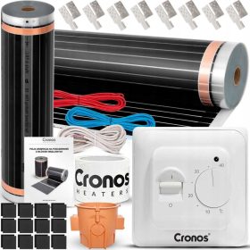   CRONOS INFRAROT-HEIZFOLIEN-IR-MATTE MIT THERMOSTAT 140 W/m2 6 m2