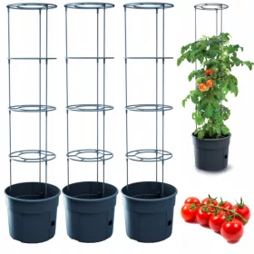    Prosperplast-Blumentopf, 29,5 cm x 29,5 x 23,6 cm, Durchmesser 29,5 cm, Kunststoff in Grau- und Silbertönen