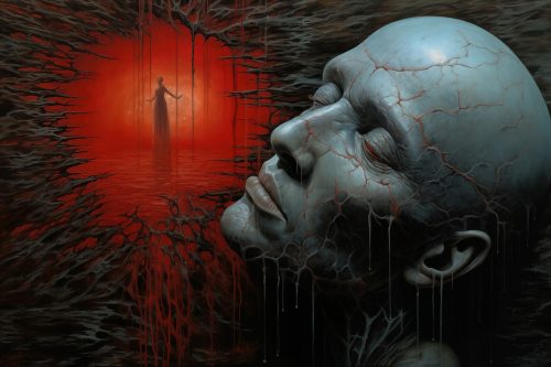 Bilder an der Wand Malerei im Beksiński-Stil auf Leinwand, dunkle Kunst, Surrealismus, Surrealismus