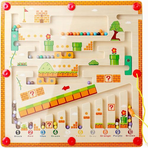  MONTESSORI MAGNETISCHES LABYRINTH-SORTIERSPIEL, BILDUNGSSPIELZEUG