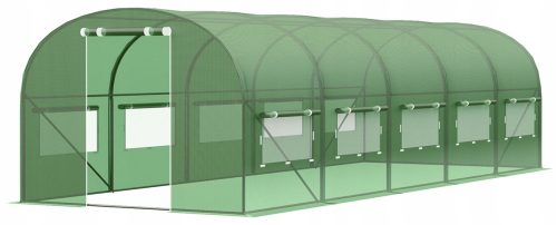 Folientunnel, Kunststoffplatten Folientunnel 24 m² 8 x 3 cm grün