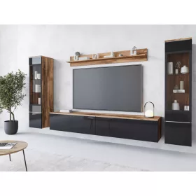 Bratex schwarze Wohnzimmermöbel, schwarze Wotan-Eiche