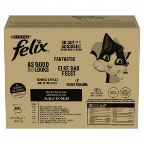    FELIX Nassfutter für Katzen, Geschmacksmischung, 120 Beutel