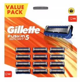    Original Patronen für Gillette Fusion 5 Sport Rasierer, 12 Stück, Großpackung