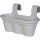  Goliat-Blumentopf 26,5 cm x 42,5 x 26,5 cm, Kunststoff in den Farben Grau und Silber