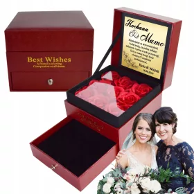   Ewige Rosen in einer Box, Schmuckschatulle, Valentinstagsgeschenk + Gravur