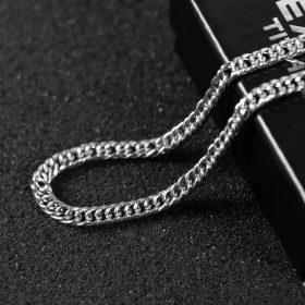  Gewebte Herrenkette aus Chirurgenstahl 4 mm