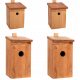 Boxen (Häuser) und Vogelhäuschen Set mit 4 Nistkästen Typ A Typ B Meisen Starling aus Holz PL Nistkästen