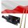  POLNISCHE FLAGGE + FLAGGENHALTER FÜR BALKON DOPPELBALKON-SET, SCHWARZ