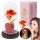 Coole, lustige Gadgets Ewige Rose im Glas, rot leuchtende LED, Valentinstagsgeschenk
