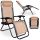 Sonnenliegen und Garten und Terrasse eHokery-Liegestuhl aus Metall, Beige und Braun