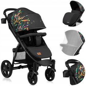    Lionelo Annet Plus Dreamin Kinderwagen + BEINABDECKUNG, MOSKITONETZ, GETRÄNKEHALTER