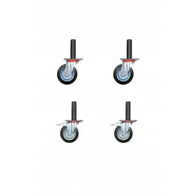 RÄDER 4 STÜCK GERÜST Warschauer Radrollen 160 mm
