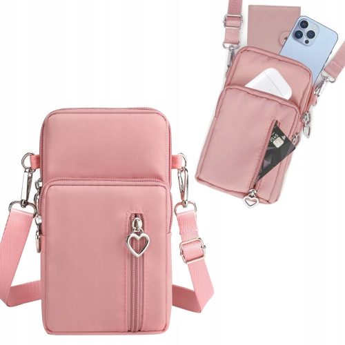  Puder-Clutch-Tasche für Telefon, Polyester, schwarz