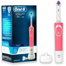    Oral-B Vitality D100 Elektrische Zahnbürste mit Braun-Technologie, rosa