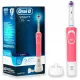 Oral-B Vitality D100 Elektrische Zahnbürste mit Braun-Technologie, rosa