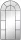  Halbovaler Spiegel mit Stangen Loft 80X180cm Gothic