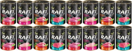  Rafi Cat Katzenfutter 400g, Geschmacksmischung, 16 Stück