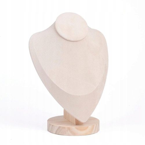  Display, Schmuckbüste, Stoff und Holz, Leinen, 30,9 x 19 cm, 1 Stk