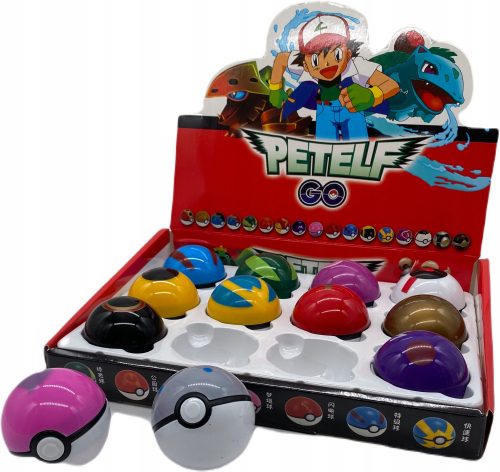  POKEMON 12 POKEBALL-STÜCKE + 12 FIGUREN
