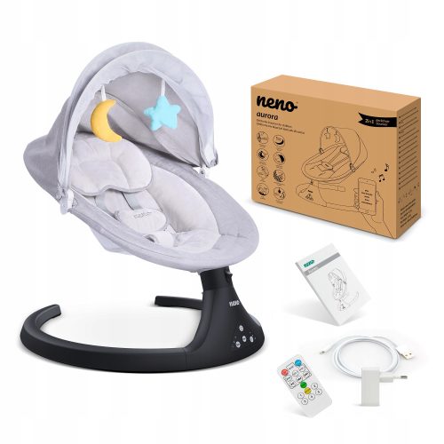  Neno Aurora elektrischer Schaukelstuhl mit Moskitonetz, Wippe, vorinstallierte Lullasen
