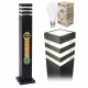  Quadratischer Lichtmast Masterled GU10 80 cm schwarz + Berge ecoPLANET LED-Glühbirne - E27 - A60 - 15W - 1500Lm - warmweiß