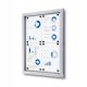 Outdoor-Pinnwand 4xA4 Informationstafel 50x70 cm silber